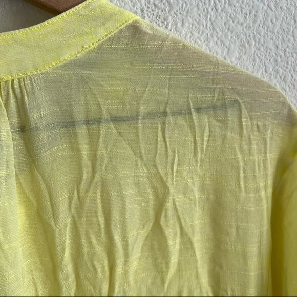 Anthropologie Saturday Sunday Kendra Oversized Tunic Yellow Button-Front S - Picture 9 of 13